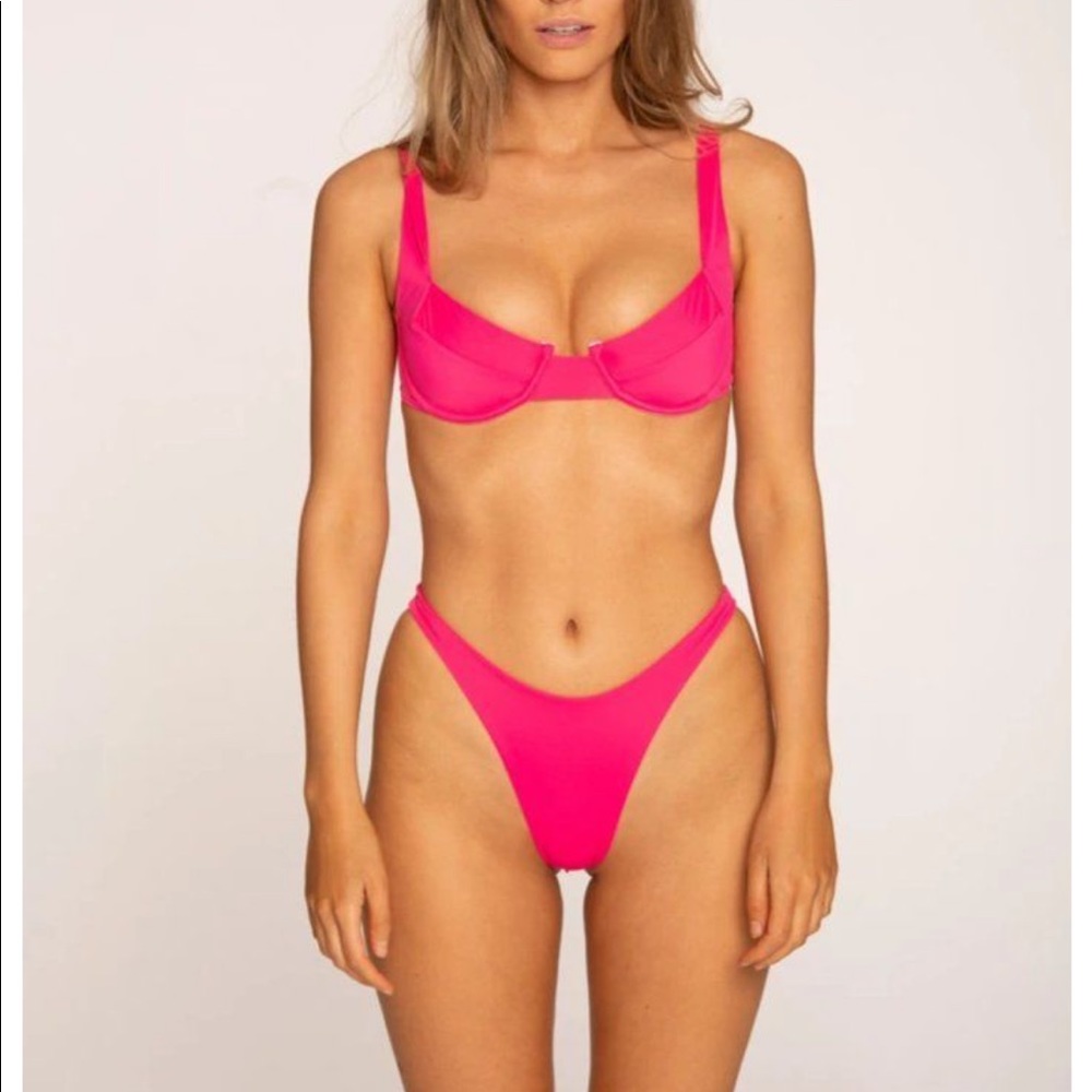 Bayu the label bikini top and bottom in pink